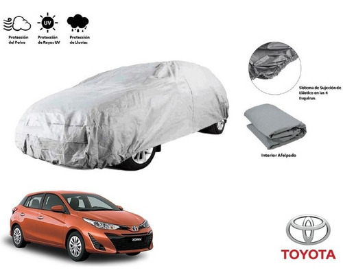 Forro C Broche Impermeable Afelpada Toyota Yaris Hb 2020