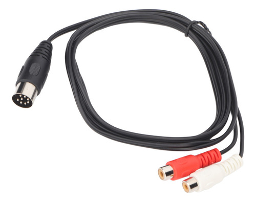 Nuevo Cable Adaptador De 8 Pines Din Machos A 2 Rca Hembra