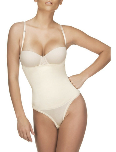 Fajas Vedette 211 Body Strapless En Panty Tipo Hilo.