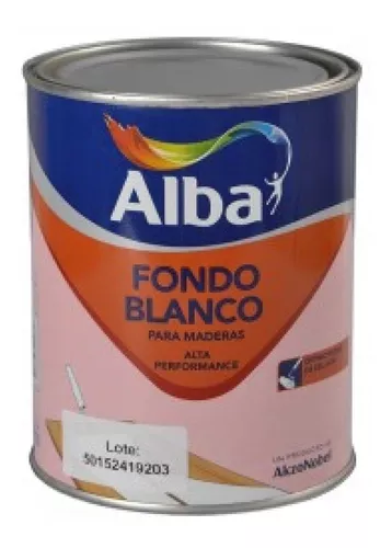 Fondo Blanco Alba Pintura Base P/madera 1lt