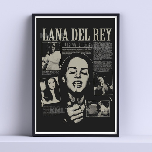 Cuadro Lana Del Rey Ultraviolence 30x40cm Listo P Colgar