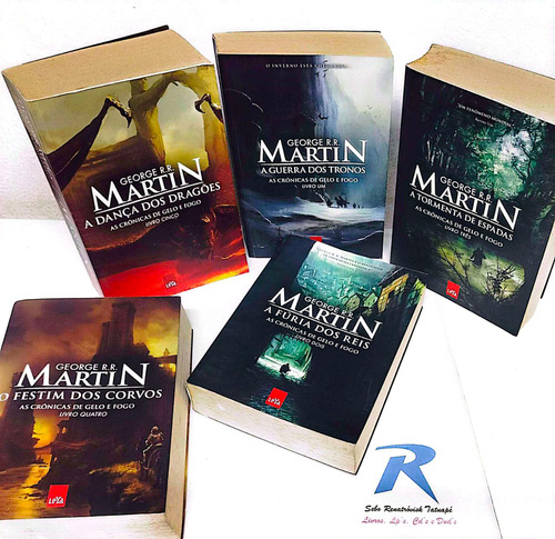Coleção - As Crônicas De Gelo E Fogo - 5 Volumes - Editora: Leya - George R R Martin (Usado)