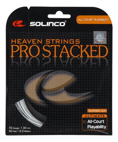 Cuerda individual Solinco Pro Stacked, 16 l, 1,30 mm, blanca