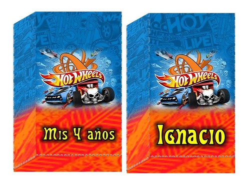 10 Bolsitas Golosineras Con Cordon Hot Wheels Autos