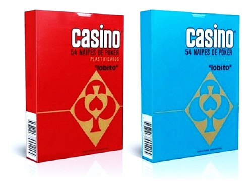 10 Cajas Naipes  Casino  De Poker De 54 Cartas Plastificadas