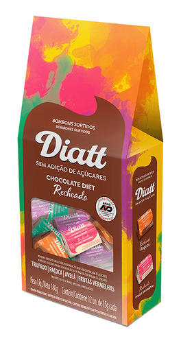 Diatt Bombom Sortido Presenteável 180g (12un X 15g)