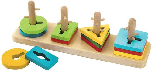 Puzzle De Madera Juego De Encastre Edushape Teletiendauy