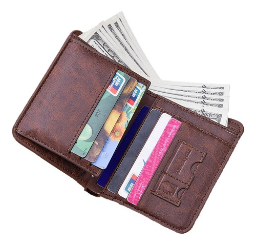 Tarjetero Vintage Wallet Para Hombre Con Múltiples Tarjetas