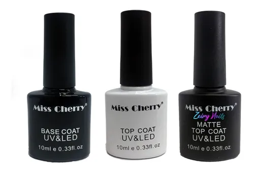 comprar Top Coat \u002F Base \u002F Top Mate Miss Cherry  3pz C\u002Fu 10ml 