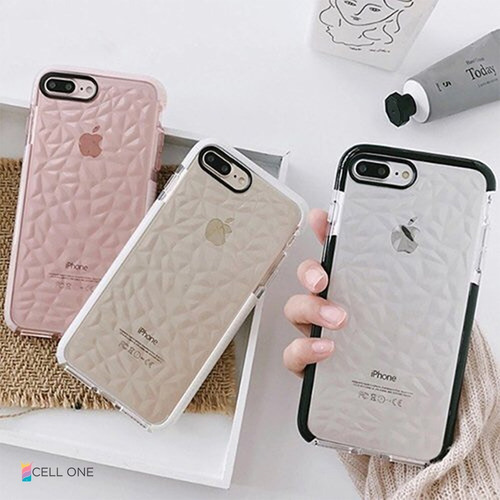 Funda Transp Acabado Diamante Para iPhone 7 Y 8 Mayoreo