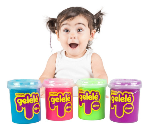 Massinha Para Criança Gelelé Slime Infantil A Partir 3 Anos Cor Variadas