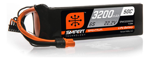 Spektrum 22.2v 3200mah 6s 50c Smart Lipo Bateria: Ic5, Spmx3