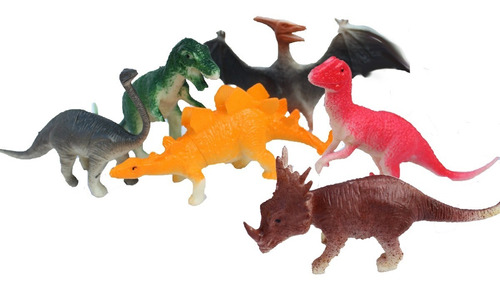 Set 6 Dinosaurios Con Accesorios Juguetes Niño