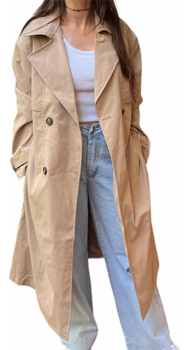 Trench De Mujer Beige Importado 754