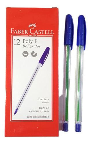 Bolígrafo Faber Castell Poly F X 12 Und