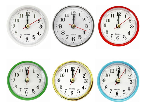 Reloj De Cuarzo Con Insertos Para Piezas De Bricolaje, Plást