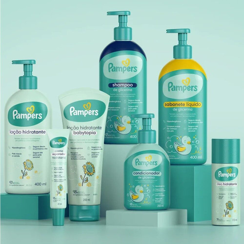 Shampoo Infantil BebĂȘ Glicerina Pampers 200ml