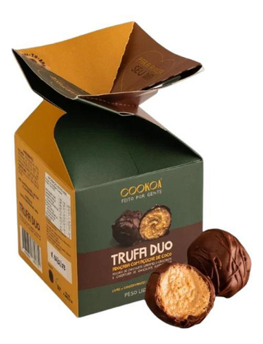 Kit 2x: Trufa Duo Com Ganache Caramelo Cookoa 135g