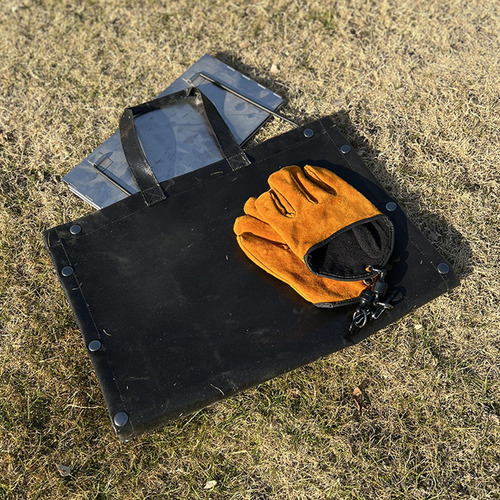 Fire Fireproof Mat Deck Protector Portable Plewood Bolsa De
