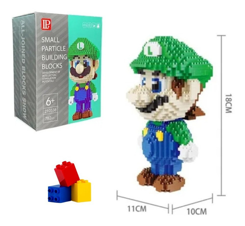 Rompecabezas 3d Bloques Armables Luigi De Mario Bros Blocks
