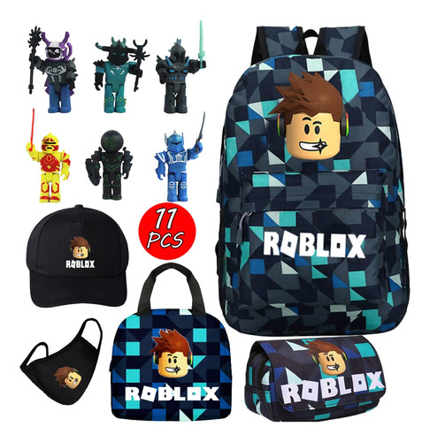 Set De 11 Fiambreras De Juguete Con Mochila Escolar Roblox K