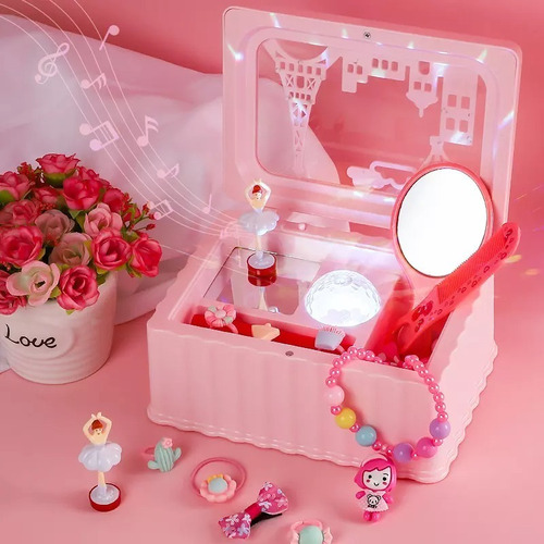 Imagen 4 de 5 de Caja Musical Con Muñeca Bailarina Joyero Premium Cosmeticos