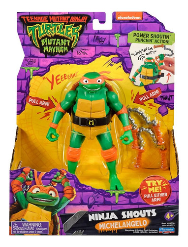 Tortugas Ninja Movie Lujo Miguel Angel C/acc 15 Cm Int 83350