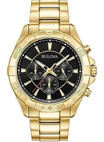 97a139 Reloj Bulova Clasico Sport Dorado/negro