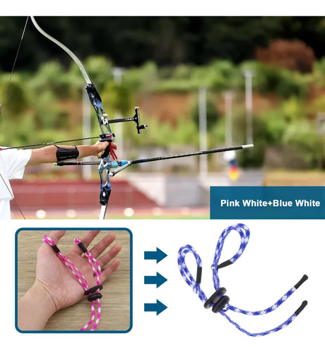 Ecsing - 2 Correas De Tiro Con Arco Ajustable Para Dedo Con