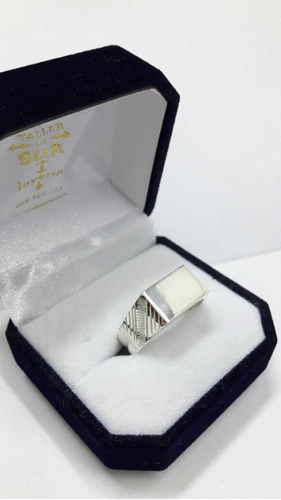 Anillo Sello Para Iniciales-dama-mujer  En Plata 