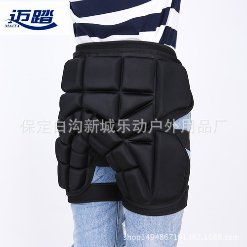 Set Protector Acolchado Para Patinaje Negro S 72-80cm