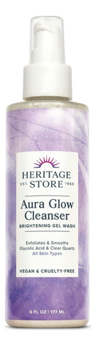 Heritage Store Aura Glow Limpiador Facial, Lavado Iluminado.