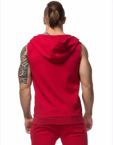 Imagem 6 de 6 de 3 Regata Machão Capuz Masculina Camisa Academia Mutante Fitness Blusa Para Malhar 100% Algodão