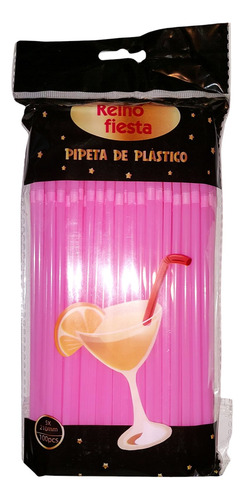 Popotes Flexibles 100 Piezas Rosa