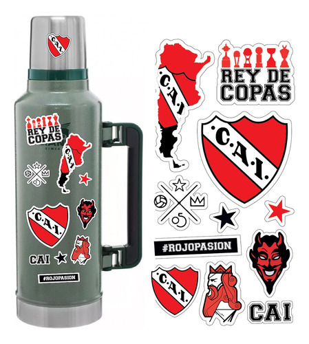 Stickers Calcos Independiente Futbol Para Termo Compu 10x2