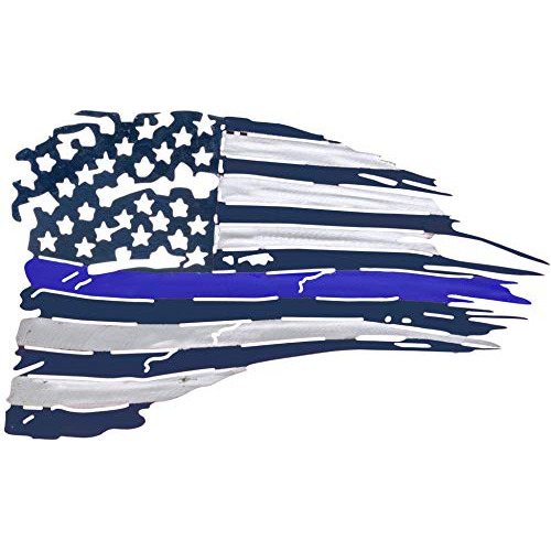 Señales - Metal American Flag Wall Decor - Blue Us Flag Meta