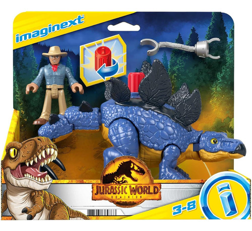Jurassic World Dominion Estegosaurio Y Dr Grant Imaginext