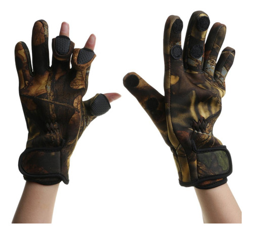 1 Par De Guantes Transpirables Secado Ajuste L Camuflaje