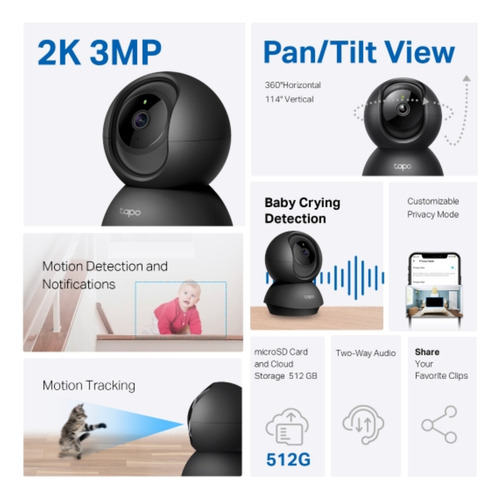Cámara De Seguridad Para Interiores Tapo C211 2k - Tplink