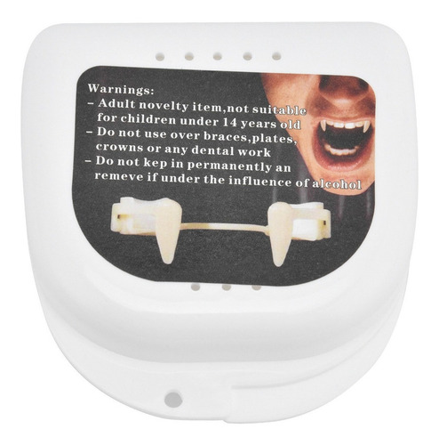 W Colmillos De Vampiro De Silicona Suave Retráctiles Dientes