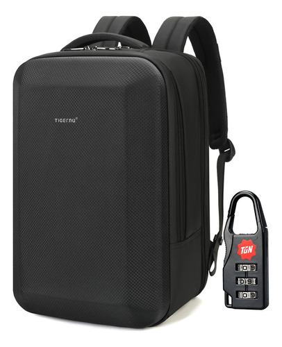 Mochila Hombre Tigernu T-b9152a Laptop Antirrobo Viajera Color Negro Diseño de la tela Negro