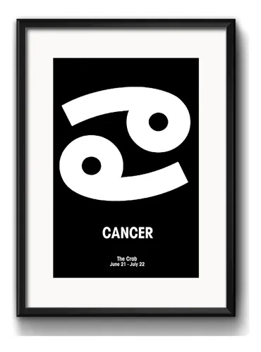 comprar Cuadro Cáncer Signo Zodiaco Astrologia Arte Con Paspartú