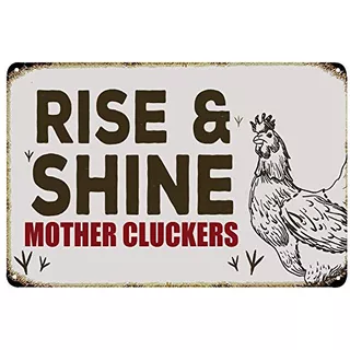 Rise And Shine Mother Cluckers Funny Chicken Vintage Ti...