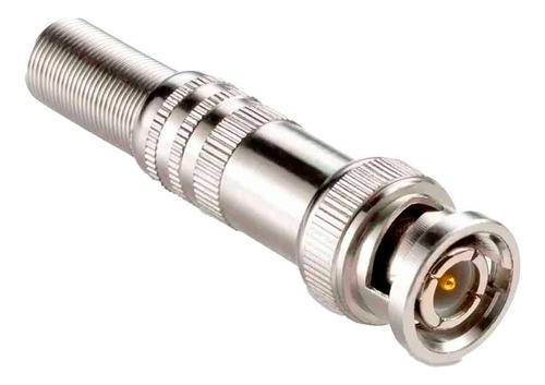 Kit 10 Conectores Plug Bnc Macho Com Mola De Parafuso