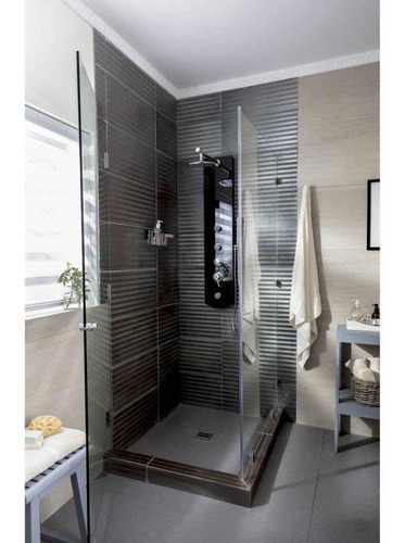 Columna Para Ducha 120x24 Cm Negro Sensi Dacqua