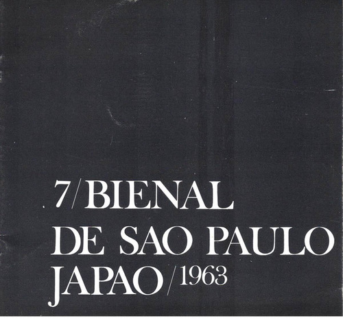 Catálogo / Japón - 7a. Bienal Arte Moderno Sao Paulo (1963)