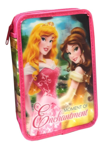 Cartuchera 2 Pisos 3d Plush Disney Princesas Mundo Manias