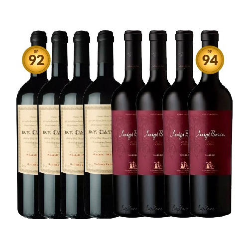 Combo Vinos Dv Catena / Luigi Bosca Malbec Caja X8 Botellas