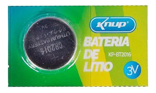 Pilha CR2016 Knup Lithium KP-BT2016 Botão - 1 unidad