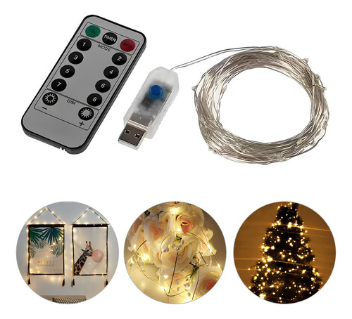 20m 200 Led Strip Lights Control Remoto Fairy String Lights